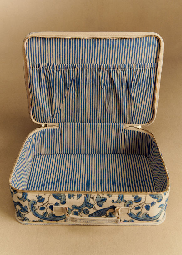 Medium travel bag - Sézane x Antoinette Poisson - Blue Birds Print