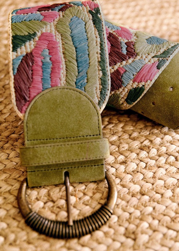 Carlie Belt - Sage - Raffia - Sézane