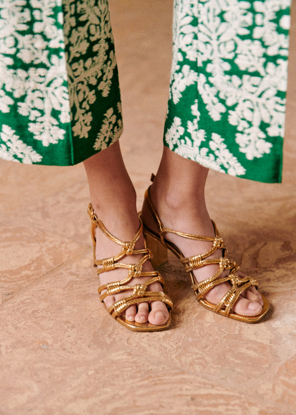 Sezane gold sales sandals