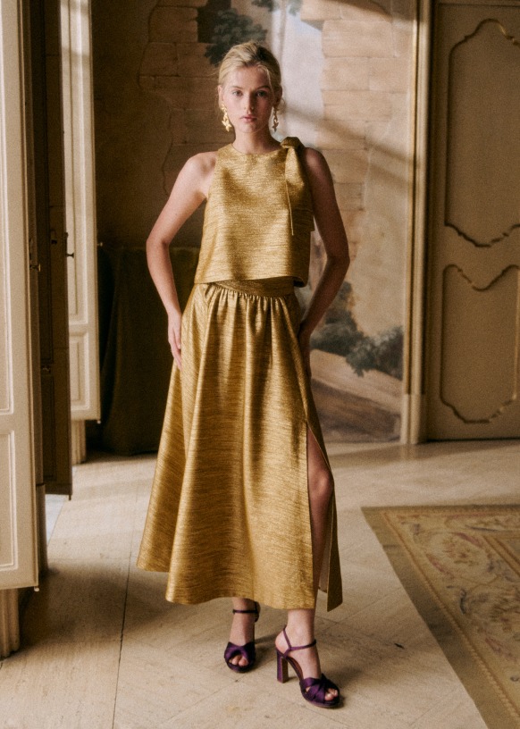 Jupe Sophie Dore Viscose Sezane
