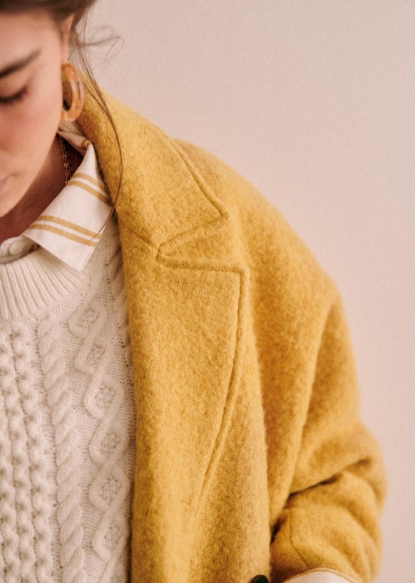 Mango mustard coat discount