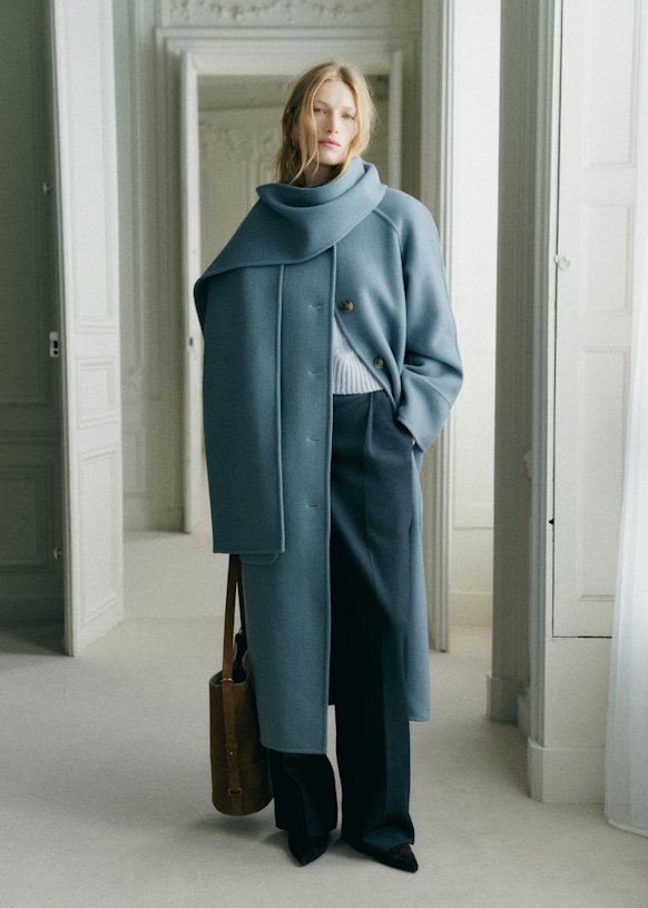 Kais Coat - Blue-Grey - Virgin wool - Sézane