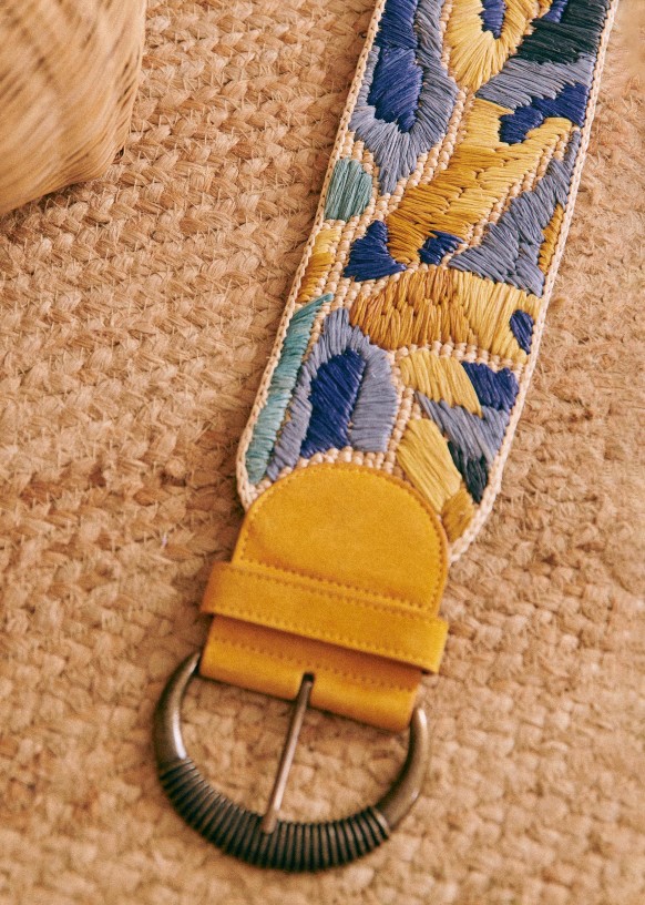 Carlie Belt - Honey - Raffia - Sézane
