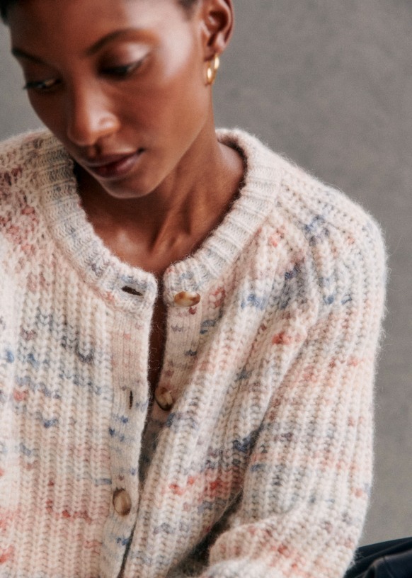 Pierre Cardigan - Blue Multicoloured - Alpaca - Sézane Pierre Cardigan - Blue Multicoloured - Alpaca - Sézane