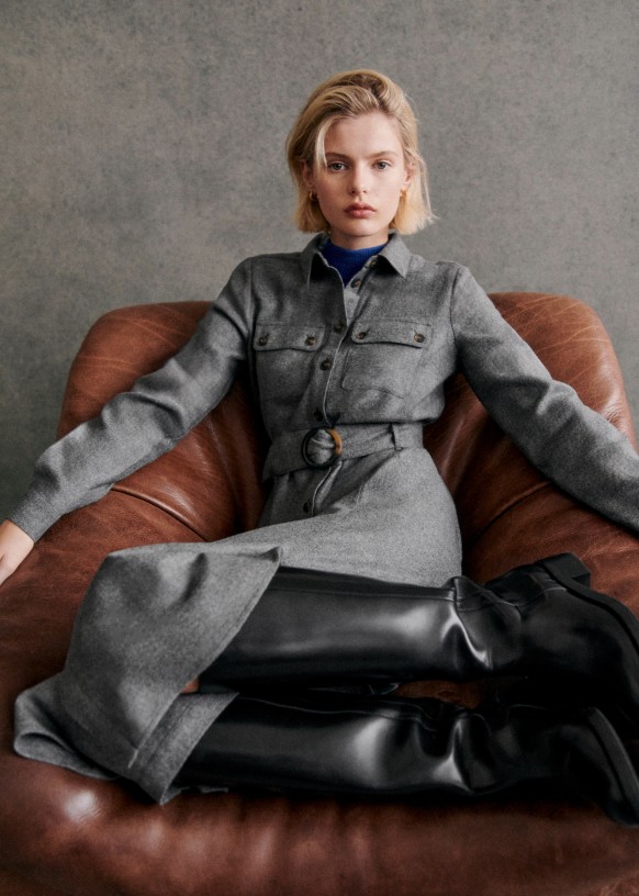 Black dress grey boots online