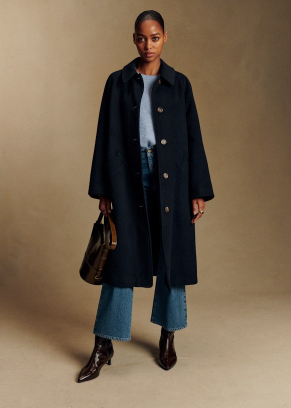 ジャケット・アウター CLANE WOOL DOWN LONG COAT NAVY CLANE - ウールダウンロングコート - WOOL DOWN LONG COAT NAVY
