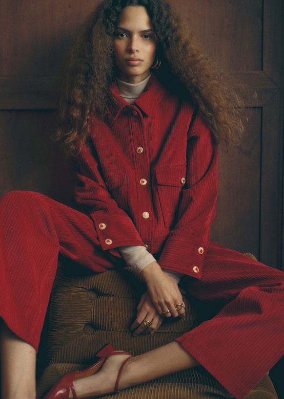 TERRY Jacket - Sézane x Antoinette Poisson - Red Corduroy