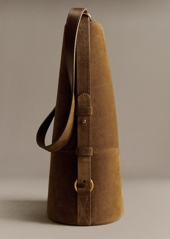 Gary Maxi Bag - Choco - Split cowhide leather - Sézane