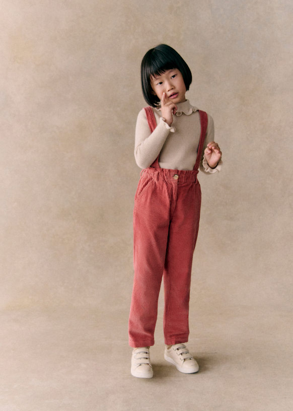 Pantalon Lisette Bois De Rose Coton biologique textile biologique Sezane