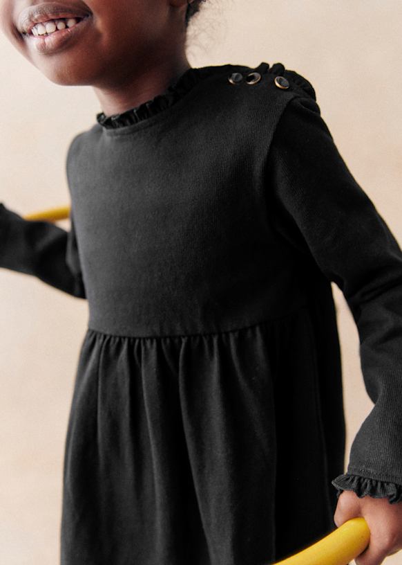 Jade Dress Navy Blue Organic cotton organic textile Sezane