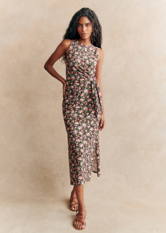 Robe Pippae Fleur Multico Coton biologique textile a base de fibres biologiques Sezane