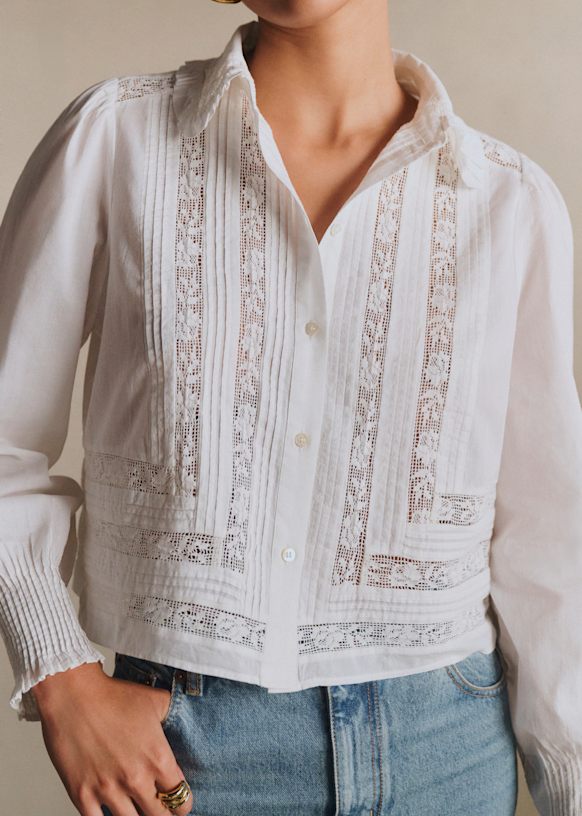 Eloïse Shirt - Ecru - Organic Cotton - Sézane