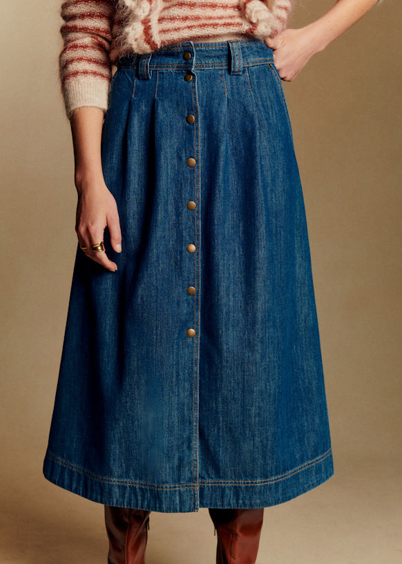 スカート Eleanor ette Navy Clarine スカート - ダークグレー - ECOVERO™ LENZING™ビス