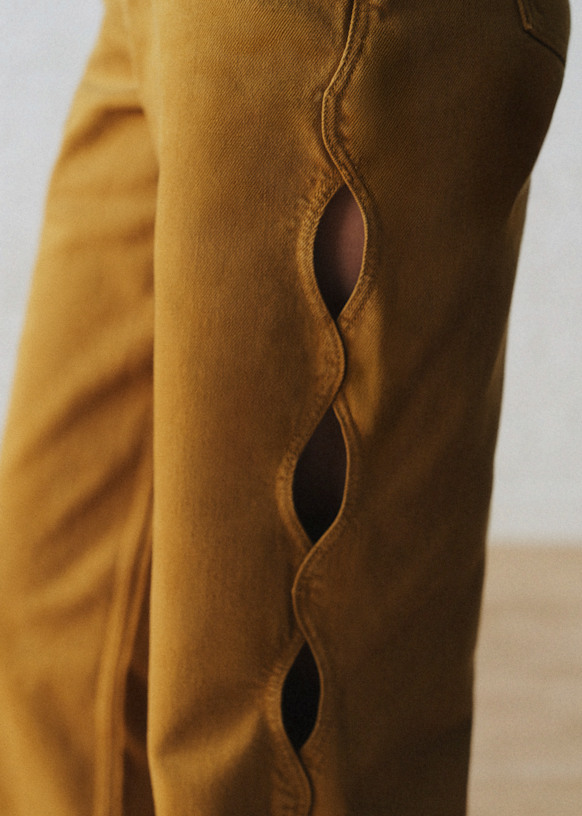 Valentin パンツ - Sézane x SEA NY - 金色の刺しゅう - オーガニック