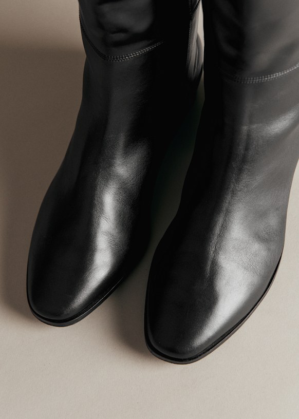 Low-Heeled Isaac Ankle Boot - Mocha - Bovine leather - Sézane