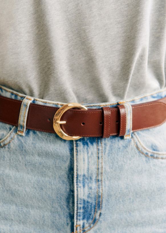 Arthur Belt - Glossy Black - Bovine leather - Sézane