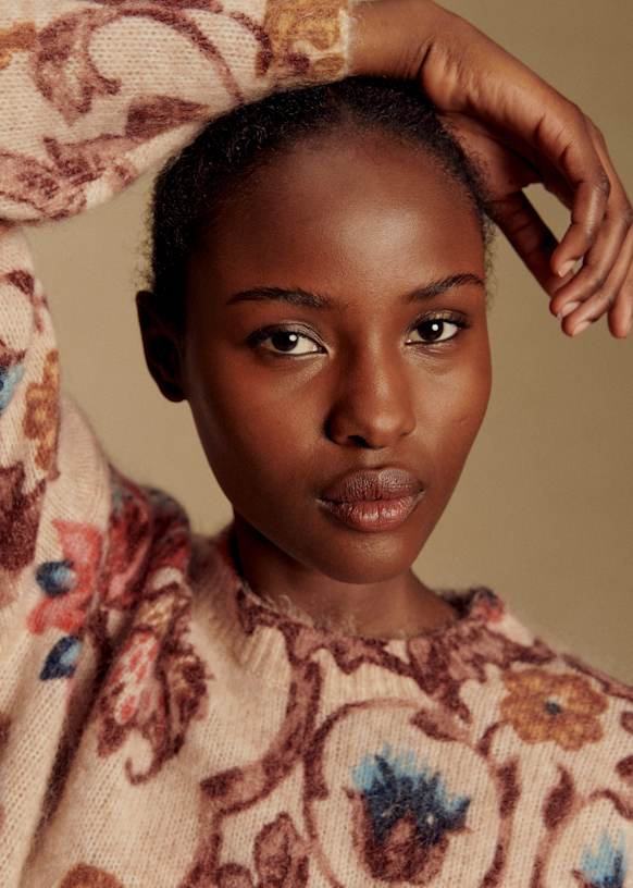 Hedi Sweater - Ornamental bronze print - Kid mohair - Sézane