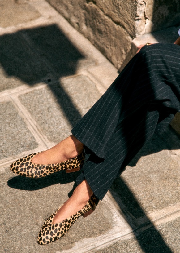 Leopard ballerina flats deals