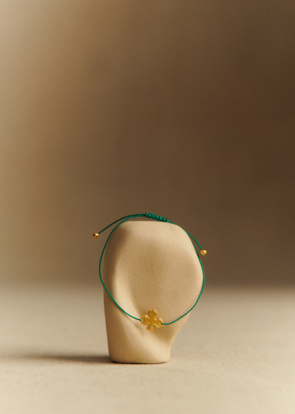 Lulu Bracelet - Green Clover - Majority recycled brass - Sézane