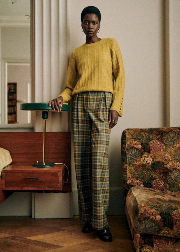 Joyce Jumper Aniseed green Merino Wool Sezane
