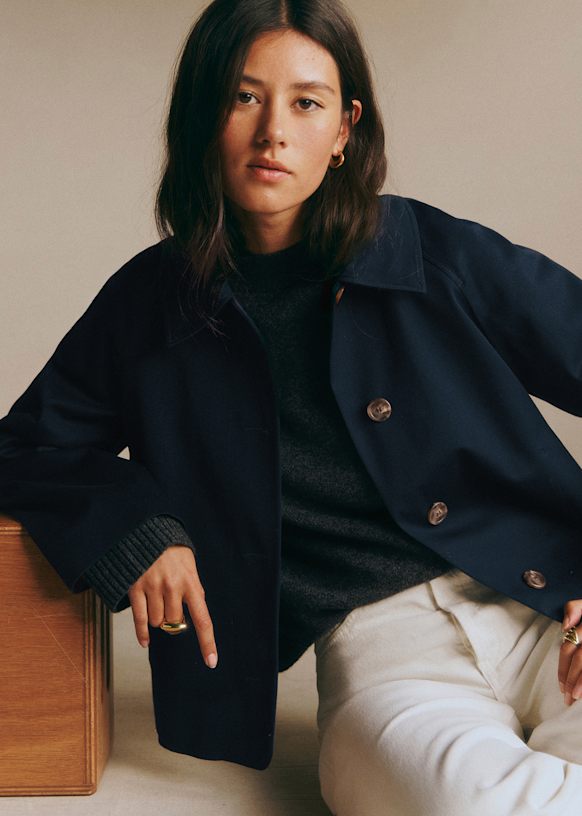 Bobby Jacket - Light Beige - Organic Cotton - Sézane