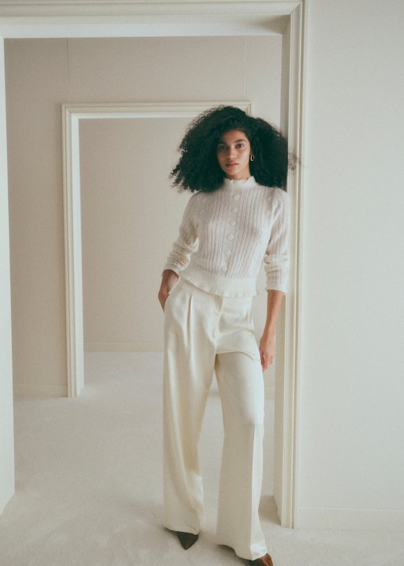 Ellis セーター - エクリュ - ベビーアルパカ - Sézane