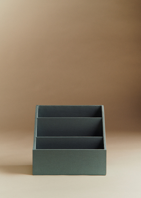 Letter Box - Storm Blue - Cotton-linen textiles - Sézane