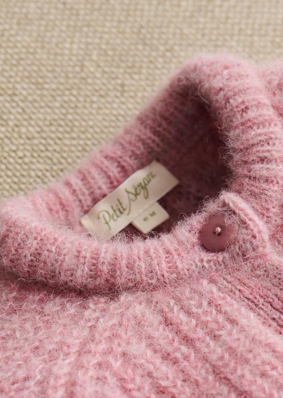 Emile Cardigan - Mottled Pink - Alpaca - Sézane