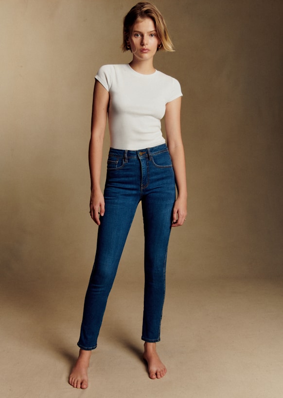 Slim Parfait - Denim Blue - Organic cotton - organic textile