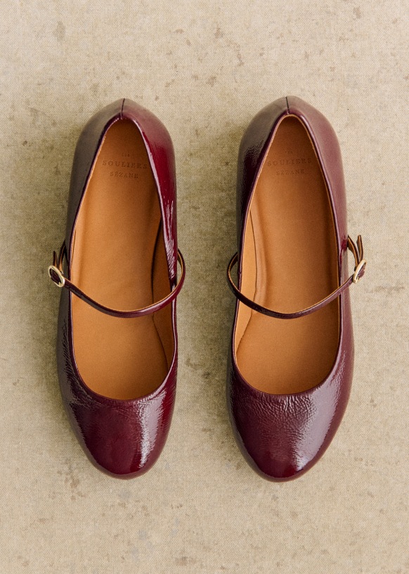 Méline Low Ballerinas - Bronze Velvet - Textile - Octobre Éditions