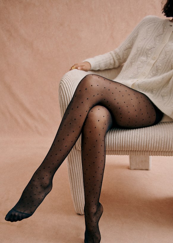 Polka dot panty hose discount