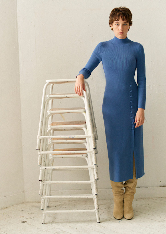 Harper Dress - Ecru - Merino Wool - Sézane