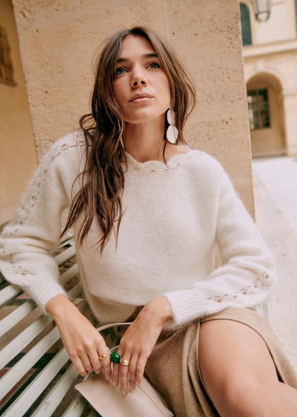 Stacy Jumper - Petal - Kid mohair - Sézane