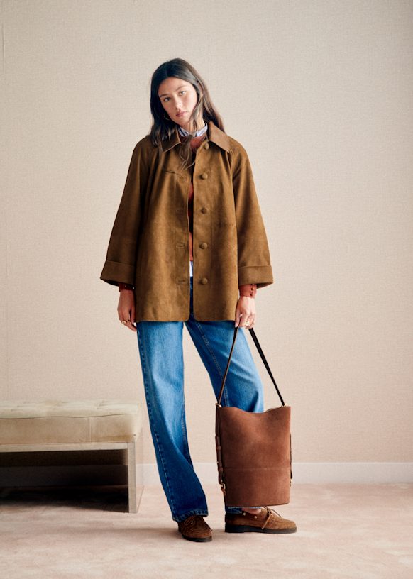 Carter Jacket - Camel - Organic cotton - organic textile - Sézane