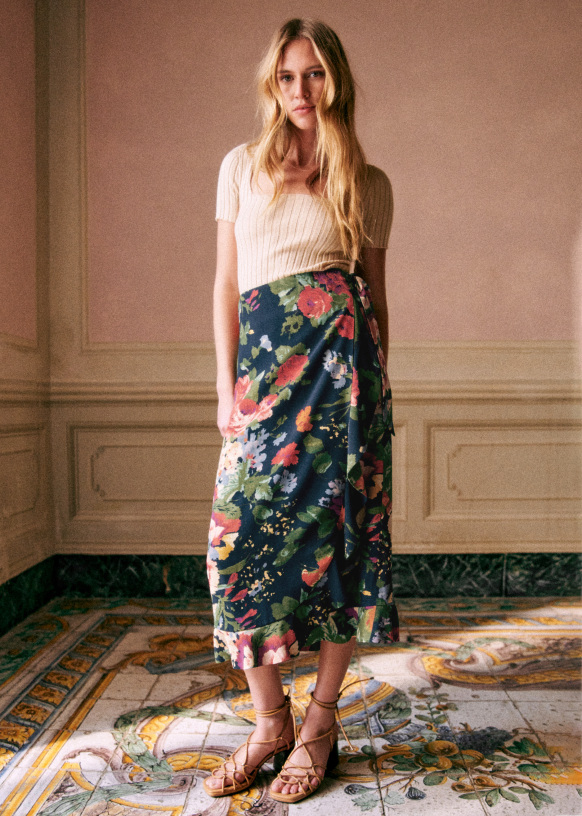 Jupe Melaine Trianon Viscose Sezane