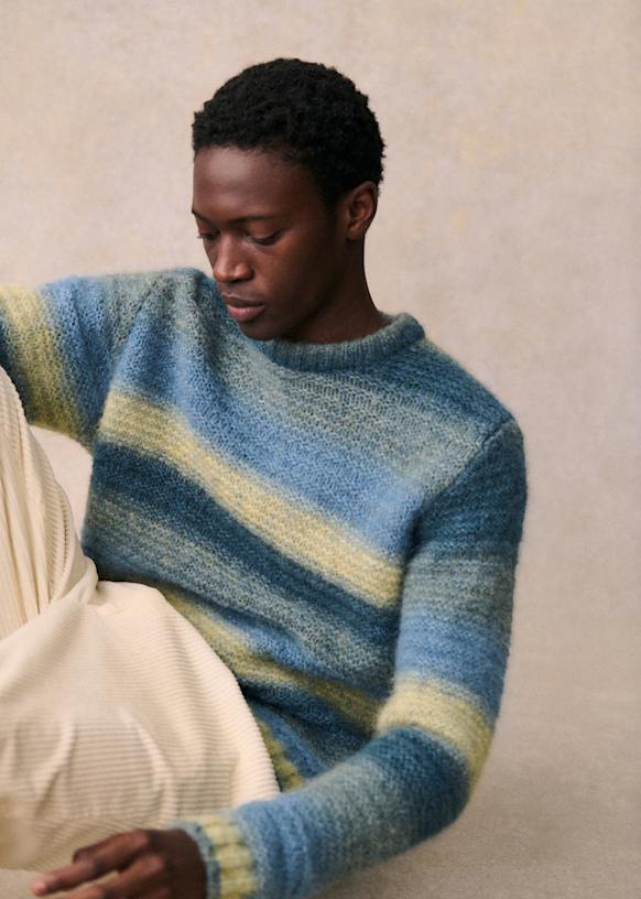 Laurel Sweater - Blue / Yellow gradient colour - Alpaca - Sézane