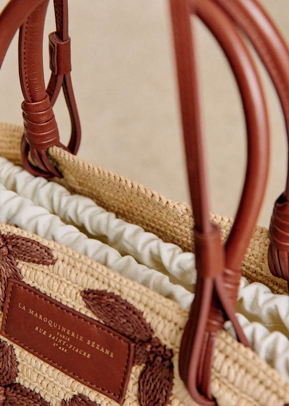 Justine Basket Bag - Natural Raffia - Raffia - Sézane