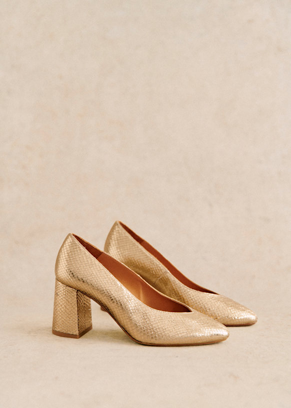 Escarpin sezane doré hot sale
