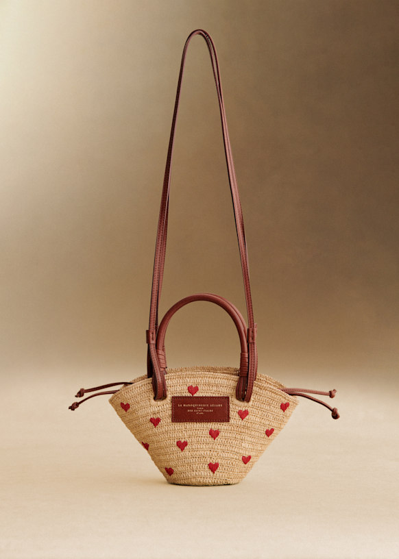 Justine Mini Basket Bag - Natural Raffia - Raffia - Octobre Éditions