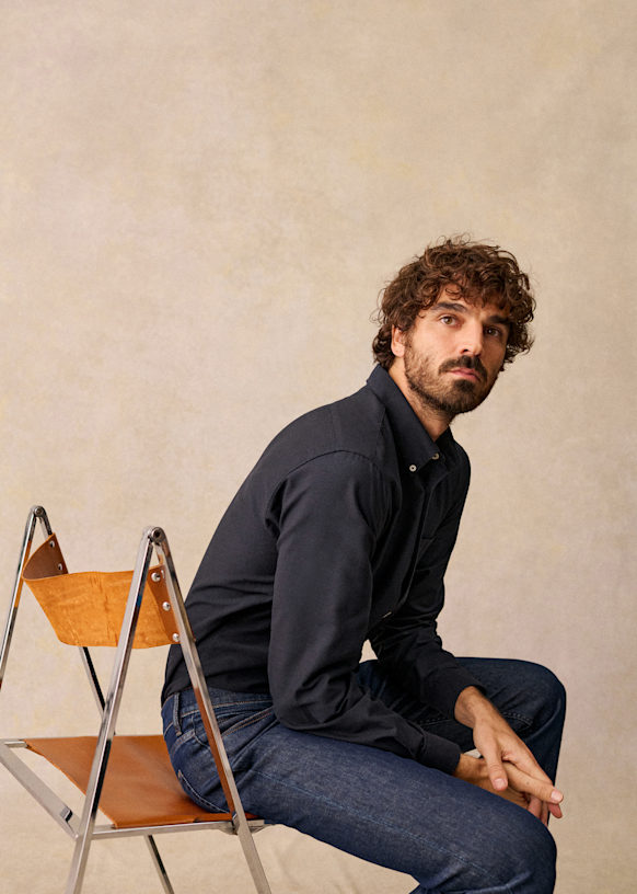 Charlie Casual Oxford Shirt - Navy - Organic cotton - organic