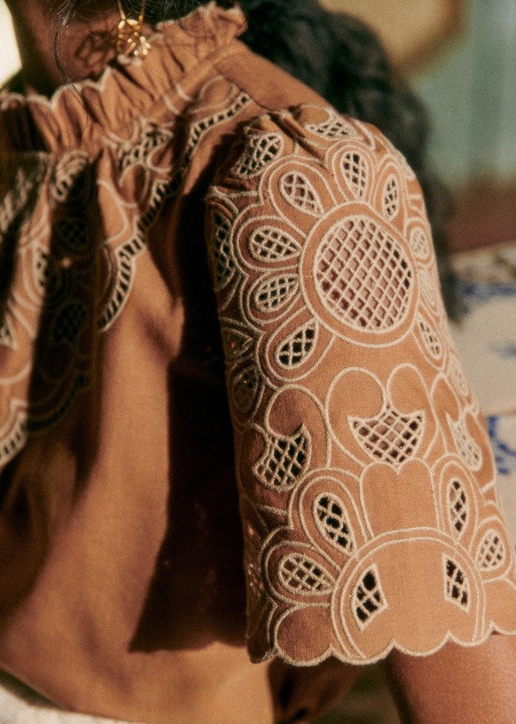 Louisah Blouse - Camel - Linen - Sézane