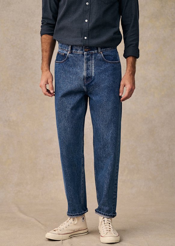 Jean Barkley - Bleu Vintage - Coton biologique - textile biologique - Octobre Éditions