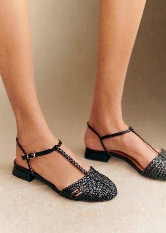 Aurore Low Sandals - Smooth Chocolate - Bovine leather - Sézane