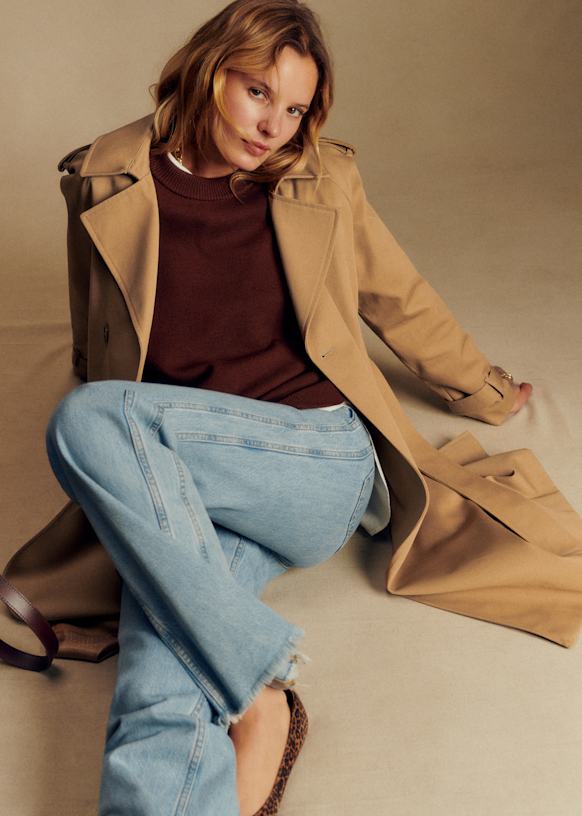 Sezane セザンヌ　Scottトレンチコート　34サイズ　キャメル　コットン Sezane セザンヌ Scottトレンチコート 34サイズ キャメル