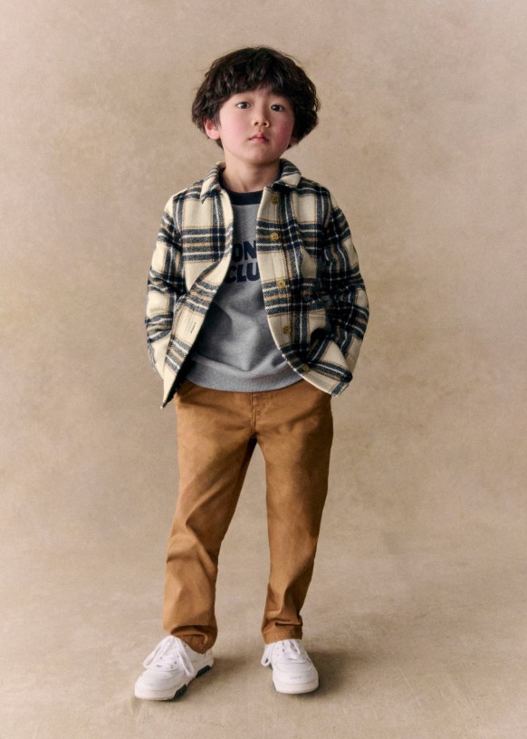 Camel tartan trousers shop