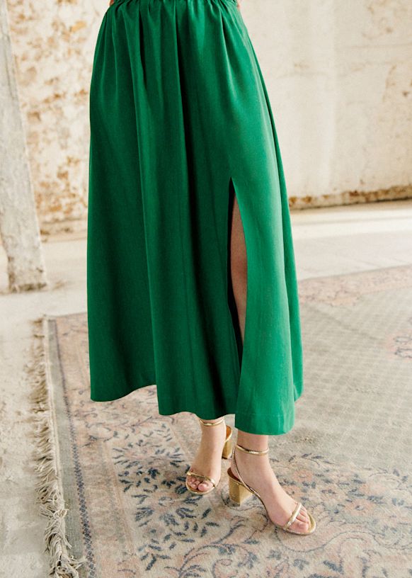 jupe vert emeraude