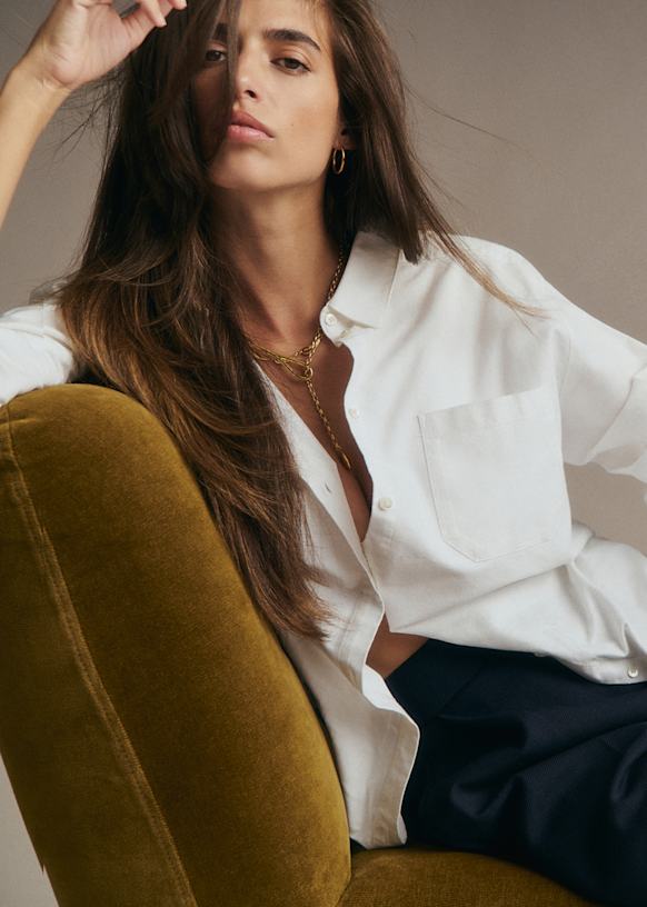 Max Shirt - Casual White - Organic Cotton - Sézane