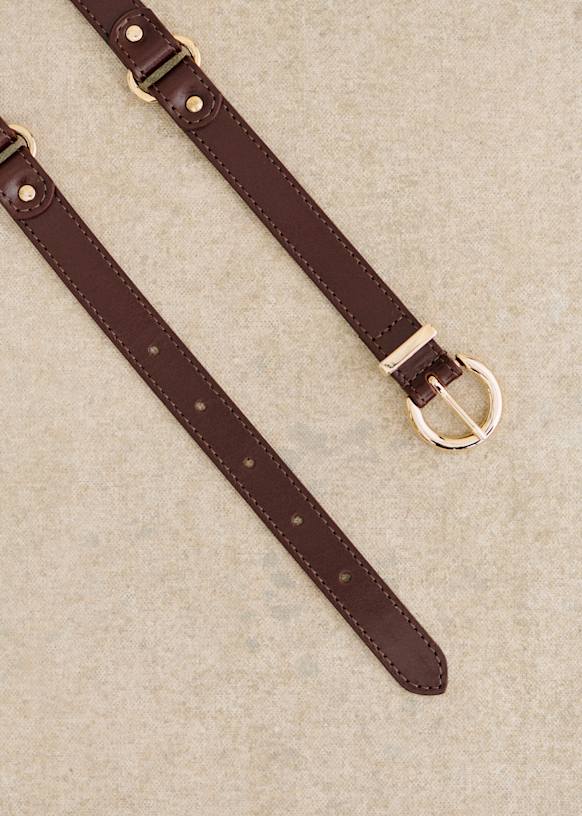 Luisa Belt - Glossy Black - Bovine leather - Sézane