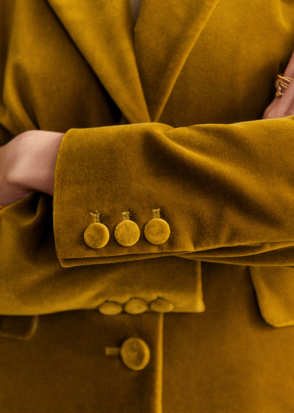 Sebastina Jacket - Sézane x MDLO - Velvet Gold - Organic Sebastina Jacket - Sézane x MDLO - Velvet Gold - Organic