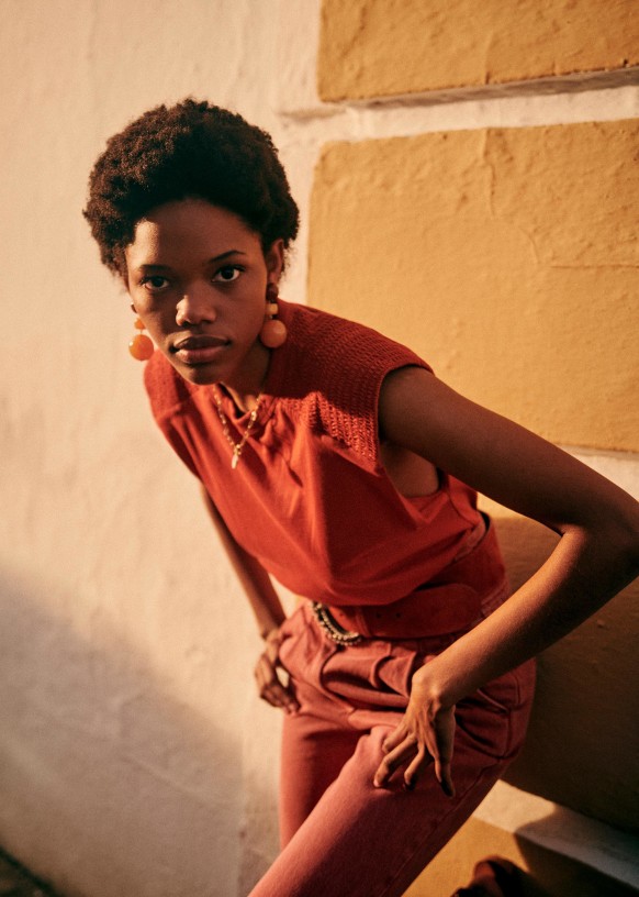 T-Shirt Robin - Écru - Coton Biologique - Sézane